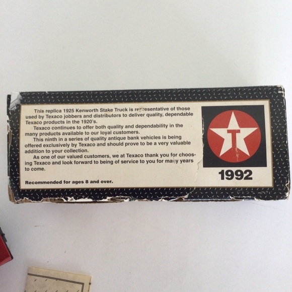 VINTAGE ERTL TEXACO FUEL TRUCK COIN BANK NWT - Picture 14 of 16